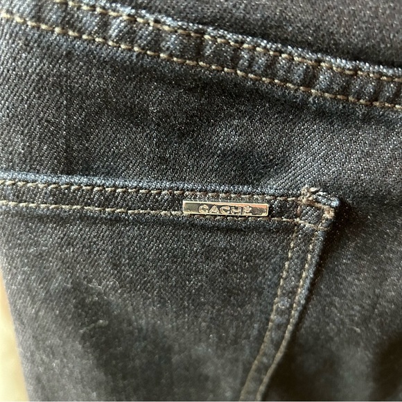 Cache High-Waisted Black Flare Jeans - Picture 5 of 8